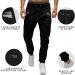 Waterwang Men's Slim Fit Cargo Jogger Sweatpants for Hiking - Black, Medium - Buy Online on GoSupps.com