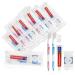 Disposable Toothbrushes with Toothpaste Individually Wrapped Travel Kit whit Plastic Zip Bag Toothbrush Head Cover Mini Bar Soap Bulk Toothbrush for Homeless Travel Shelter Air Bnb Hotel (50)