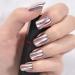 Metallic Pink Short False Nails - Full Cover Salon Fake Nail Art Tips for Women - Buy Online on GoSupps.com