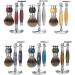 Premium Classic Men's Safety Razor Kit Double Edge Razor Set with Brush & Stand Holder (Blue) | Ultimate Shaving Experience - Buy Online on GoSupps.com