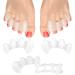 Blmsian Toe Separators 2 Pairs Toe Spacers Bunion Pads Corrector for Women Men Foot Alignment Correct Toes Hammertoes Bunions Plantar Fasciitis (Large) L (Women's Shoe Size: 13+ Men: 11.5+)