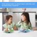 Vicloon Silicone Suction Baby Plates - Non-Slip Self Feeding Divided Plate Set for Toddlers | 2Pcs | Fits Most Highchairs Trays | Grey Blue/Green - Buy Online on GoSupps.com