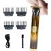 Dous T9 Electric Hair - T-Electric Cordless Beard Trimmer Cordless T-Hair Trimmer for Mustaches Nose Hair Grooming with 4 Guide Comb Gold Black - Buy Online on GoSupps.com