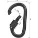 Vonpri Black D Ring Locking Carabiner Clips - 8 Pack | Aluminum Screw Gate Keychain Hooks for Travel - Buy Online on GoSupps.com
