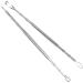 Stainless Steel 2-in-1 Blackhead Extractor and Pimple Popper Tool (2 Pack) - Face and Nose Acne Removal Kit - Buy Online on GoSupps.com