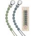 Yolnkos Pacifier Clip Baby Boys Girls Silicone Paci Holder Teething Relief One-Piece Soothie Binky Clips with Texture Soft Flexible Teether Toys Birthday Christmas Shower Gift 2 Pack (Grey Green) A (Grey Green)