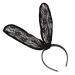 Cute Lovely Ladies Girls Black Lace Rabbit Bunny Ears Headband Christmas Halloween Cosplay Hair Accessory