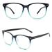 GQUEEN Large Frame Horn Glasses Without Prescription Fake Glasses Nerd Glasses Women Men UV400 PE1 1 Blue