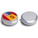 Round Pill Box with American Spain Flag | 3 Compartment Portable Metal Pill Organizer | Decorative Pocket Pill Case - Buy Online on GoSupps.com