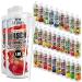 C.P.Sports beverage syrup for mineral drink i syrup sugar-free for vital drink cherry with vitamins i beverage concentrate for mixing with water for sports drink I 2 liter + 2 pump dispenser cherry (2 Pack)