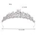 Jovono Silver Wedding Tiara for Adults | Elegant Bridal Jewelry with Rhinestones Perfect Tiara for Women - Buy Online on GoSupps.com