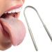 Metal tongue scraper stainless steel oral health bad breath cleaning of toxins