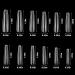 240 Pcs XXL Clear French Coffin Shape Nail Tips - Full Cover False Nails for DIY - 12 Sizes Assorted in Box - Buy Online on GoSupps.com