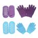 Minkissy 2 Sets Hand and Foot Care Set Skin Care Gloves Dry Skin Gloves Spa Socks Features Socks for Women Heel Socks Moisturizing Spa Gloves Miss Socks Vegetable Gel Cosmetic