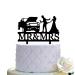 Funny Car Repairman Wedding Cake Topper - Car Repairman Couple with The Car - Repairman Couple Cake Topper Mr&Mrs Wedding Cake Topper (Repairman)