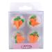 12 CARROTS Sugar Cake Decorations (Pipings) Cupcake Toppers
