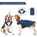 Kuoser Dog Smoking Suit & Bandana Set | Pet Formal Clothing for Weddings Halloween & Parties | Sizes S-XXL (M: 35cm) - Blue-Black - Buy Online on GoSupps.com