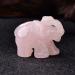 Handmade Carved Tangling Jade Elephant Gemstone Natural Crystal Figurine Good Luck Ornaments FZUGEDRLI (Color : Pink Crystal)