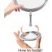 FOUTLQ 1X/10X Magnifying Makeup Mirror Double Sided | 8 Inch Round Cosmetic Mirror with Stand | 360 Degree Swivel | Polished Chrome Finish - Buy Online on GoSupps.com