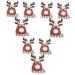 ABOOFAN ABOOFAN 75 Pieces Lollipop Card Decoration Card Lollipop Paper Christmas Message Card Christmas Lollipop Reindeer Candy Holder Chocolate