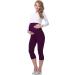 Be Mammy Women's Maternity 3/4 Leggings 3XL Plum - Comfortable Pregnancy Wear - Buy Online on GoSupps.com