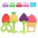 SLGOL Fruit Teething Toys 4 Pack - BPA Free Silicone Teethers for Babies 3 Months+ - Cute Infant Shower Gifts - Buy Online on GoSupps.com
