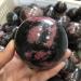 Natural Crystal Rough Home Decoration 65mm Natural Plum Tourmaline Palm Crystal Ball s - Buy Online on GoSupps.com