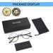 Joopin Blue Light Filter Glasses for Men - Round Metal Frame A20 Anti-Blue Light Computer & Gaming Glasses - Stylish Black & Transparent Design - Buy Online on GoSupps.com