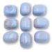 NatureWonders Tumbled Angelite 9 Healing Stones Crystal Natural Color Finished with Beeswax, Calming and Soothing; Angelic Communication; Gentle self-Expression; Serenity; Expanded Awareness Angelite (9)