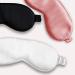 SEEVO Satin Sleep Eye-Mask with Elastic Strap, Eye Cover, Eye Shade, Soft & Comfortable - Grey with 3 Scrunchies - Buy Online on GoSupps.com