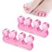 Sibba Toe Separators for Nail Polish Silicone Toe Separator Straighteners and Correctors for Overlapping Toes Bunions Hammer Toe Foot Pain Relief for Men and Women (Pink)