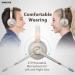 Wireless Bluetooth Headset with Noise Canceling Microphone, USB Dongle, Mic Mute - Trucker Headset for Cell Phone, Office, Skype, Zoom - White Gold - Buy Online on GoSupps.com