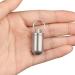 SW913 Micro Titanium Portable Pill Case Keychain Mini Pill Holder Keychain Waterproof Pill Fob for Outdoor Travel Camping Only 0.28OZ Weight