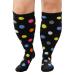 Zfsock compression stockings thick calves men: support stockings women medical compression socks 20-30mmhg oversize men women travel socks for nurses flight sport 1 pair 4xl point patterns