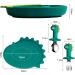 Silicone Toddler Plates Tableware Set with Suction Plates and Utensils - Green | BPA-Free, Self Feed Training, Microwave & Dishwasher Safe - Buy Online on GoSupps.com