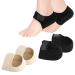 Heel spur inserts 2 pairs of gel heel protector heel cushion heel spur Bandage heel protection silicone heel protector suitable for heel analgesia stress relief (color and black)