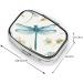 Dragonfly Printing 2 Compartment Small Pill Case | Cute Travel Pill Box Organizer for Purse and Gifts - Buy Online on GoSupps.com