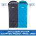 QEZER 600 Fill Power Duck Down Sleeping Bag for Adults & Teens | Ultralight Backpacking Sleeping Bag with Compression Sack | Blue & Black, Right Zip - Buy Online on GoSupps.com