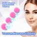 Glass Facial Suction Cupping Set - Silicone Vacuum Massage Cups for Anti-Cellulite Lymphatic Therapy - 4 Piece Set in Pink - Buy Online on GoSupps.com