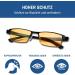 Climate Optics Blue Light Filter Glasses 2024 - High Protection Gaming Glasses for PC Phone & TV - Anti-Tiredness & UV Protection - Orange - Buy Online on GoSupps.com