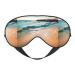 Beach Scenery Unisex Elastic Adjustable Buckle Design Blackout Sleep Eye Mask for Home Travel Yoga Office Nap