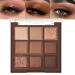 Neutral Nude Brown Eye Shadow Palette Rose Gold Dark Brown Bronze Naked Cream Eyeshadow Palette Makeup Highly Pigmented Natural Eyeshadow Palette for Brown Eyes Long Lasting Naturing-Looking