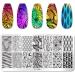 MWoot 3-Piece Nail Stencil Stamp Set - Geometry Lines & Marble Pattern Nail Art Plates for Stunning Manicure Designs - Buy Online on GoSupps.com