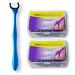 TEEsmile Evolutionary Clean Dental Flossers Kit of Handle(s) Plus Refillable Heads (1 Long Handle 100 Tightened 2-Strand Refills) 101 Piece Set +100 Tightened 2-strand Refills