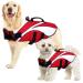 SUNFURA Dog Life Jacket, Dog Life Vest for Swimming with Rescue Handle and High Flotation, Small Dog Vests Safety Life Preserver for Boating, Dog Lifesaver Puppy Swimsuit for Small Medium Large Dogs X-Large Red