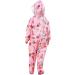 De feuilles Kids Button Rain Suit | Waterproof Hooded Raincoat Jumpsuit | Pink Trees | 2-3 Years - Buy Online on GoSupps.com