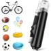 Dual Action Ball Pump with Needles and Nozzles - Ideal for Soccer, Basketball, Volleyball, Balloons, Bikes (Black) - Buy Online on GoSupps.com