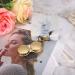 Portable Marble Surface Mirror Square Contact Lens Case - Gold | International Shipping Available - Buy Online on GoSupps.com
