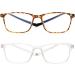 JM 2 Pack Magnetic Reading Glasses +2.0 Tortoise & Clear | Blue Light Blocking Computer Readers - Buy Online on GoSupps.com