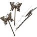 Retro Leaf Hair Pins Set - 20PCS/10Pairs Vintage Bronze Bobby Pins for Women and Girls - Buy Online on GoSupps.com